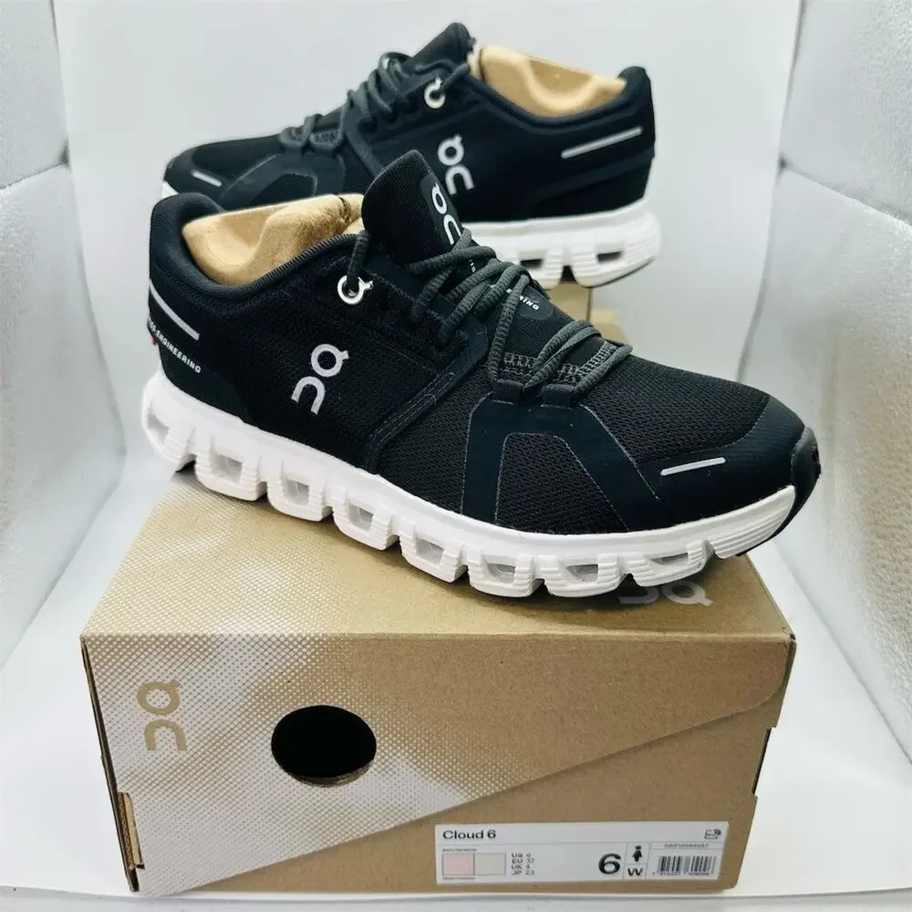 On Running Cloud 6 Black/White Sneakers | Women’s Size 6 US | NWD Store Display